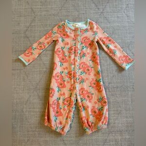 Matilda Jane One piece Peach Floral Outfit 12-18 Months